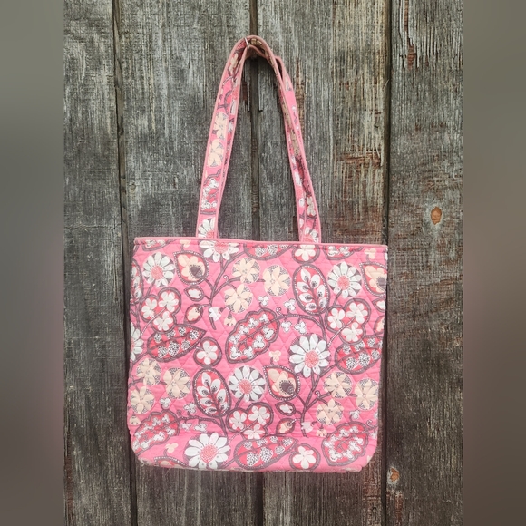 Vera Bradley Floral Pink Tote Bag - Picture 5 of 9